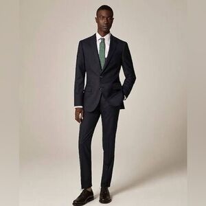 J. Crew Ludlow Slim Fit Deep Blue Men's Suit Jacket in Italian Merino Wool